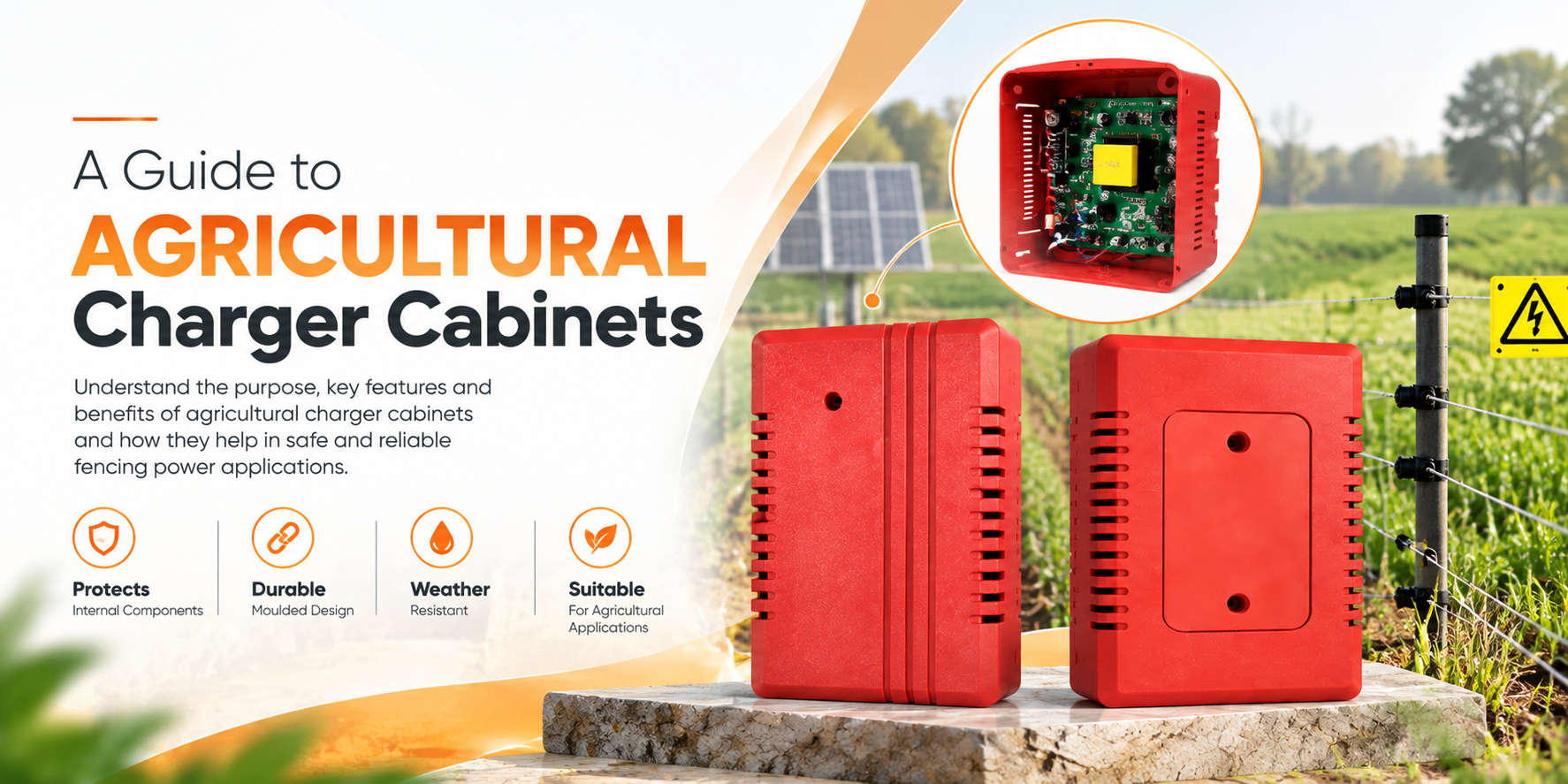 Agricultural charger moulded cabinet