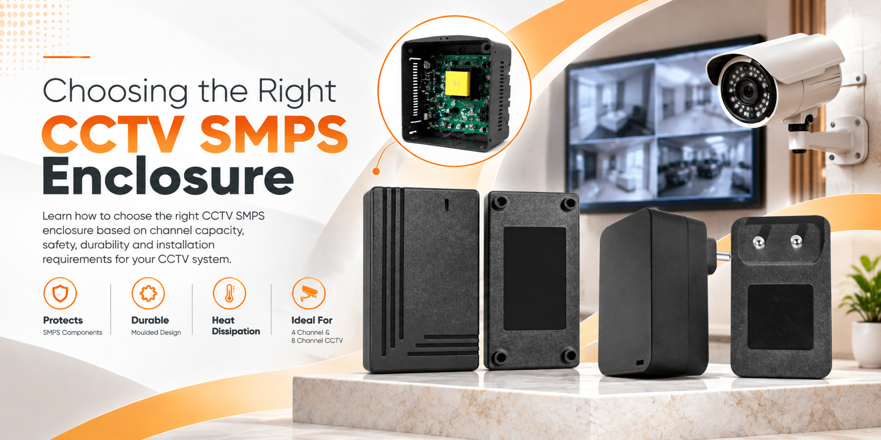 CCTV channel SMPS enclosure